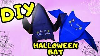 Origami Paper Bat DIY Halloween decor Origami Paper Bat / Орігамі кажан / Оригами Летучая Мышь