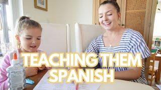 HOW I'M TEACHING MY KIDS SPANISH | Charlotte Mason Simple Spanish | FULL SPANISH HOMESCHOOL LESSON