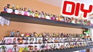 HOW TO MAKE CUSTOM DIY Amiibo Shelves! (BEST WAY TO DISPLAY!)