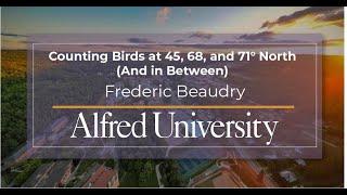 Counting Birds at 45, 68, and 71° North (And in Between) with Frederic Beaudry