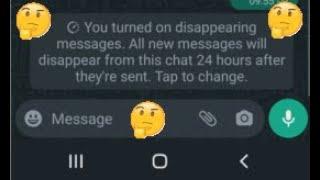 How to turn on and use  disappearing messages in Whatsapp