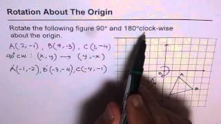 01 Clockwise Rotation About Origin to Find Image Coordinates O-Level GCSE