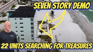 Walking Through 22 Units Hunting Treasures 7 Story Building Demolition Fort Myers Beach, Fl