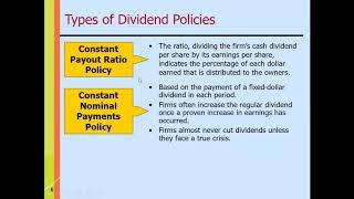 Dividend Policy Part 1