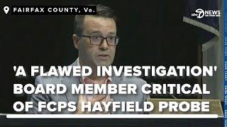 FCPS investigation found Hayfield didn't break rules, school board member questions probe