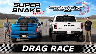 2021 RAM TRX vs 770HP Shelby F-150 Super Snake Sport // DRAG & ROLL RACE