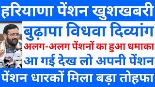 हरियाणा पेंशन खुशखबरी | बुढ़ापा विधवा दिव्यांग अलग अलग पेंशन का हुआ धमाका | Pension Update |