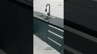 Kitchen Set Bawah Minimalis Granit Black Gold HPL Abu Misty  #kitchensetminimalis