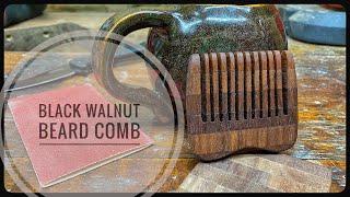 Made a DIY Black Walnut Beard Comb! (Don't throw away scraps)