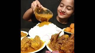 ASMR: EATING SPICY CHICKEN CURRY BASMATI RICE || #shorts #mukbangn#asmreating #mukbangasmr #asmr