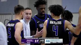 Technical foul on Niagara's bench vs. Saint Peter's