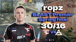 CS2 POV FaZe ropz (30/16) vs SAW (Ancient) @ BLAST Premier Spring Final 2024