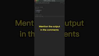Python lists mind bending snippet | predict the output of this python snippet #shortsfeed