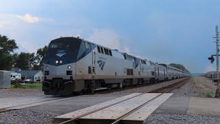 Amtrak Nos. 4 & 6 Combined at Chillicothe, IL - Jul. 10, 2024