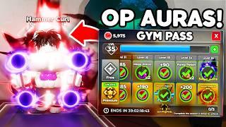 I MAXED NEW Gym Pass with INSANE AURAS in Update 2 of Gym League! (Roblox)