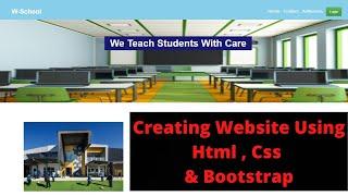 #2 Creating Website Using Html, CSS & Bootstrap | Student Management System Project Tutorial In PHP