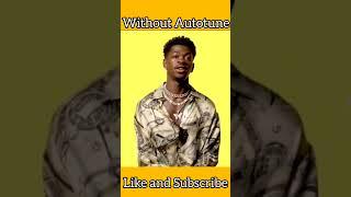 Lil Nas X Industry Baby Without Autotune Vs With Autotune #shorts