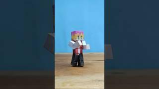 Karis Bakwan Fightback di dunia Papercraft #ngeshortsbareng #minecraft