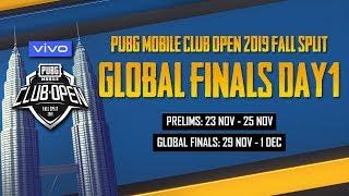 [ID Bahasa] PMCO Global Finals Day 1 | Vivo | Fall Split | PUBG MOBILE CLUB OPEN 2019