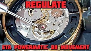 How To Regulate a ETA Powermatic 80 Automatic Movement | SolimBD | Watch Repair Channel