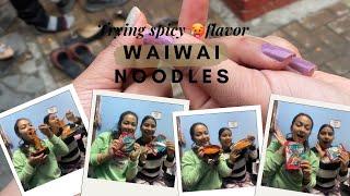 Trying New spicyflavor || Waiwai Noodles  with my friends 