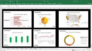 Intro to Pivot Tables, Charts, Interactive Excel Dashboards, & Slicers