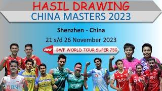 Hasil Drawing China Masters 2023 │ Yonex China Masters 2023 │