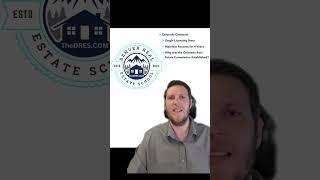 Colorado real estate license exam tips.Single licensing state, Record keeping, commission formation