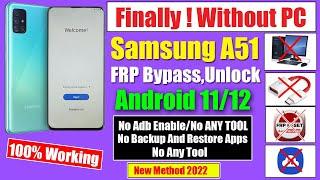 Samsung A51 FRP Bypass Android 11 Without PC | New Method 2022