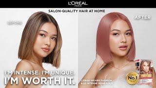 Before & After: 8.22 Intense Rose Gold | L'Oréal Paris Excellence