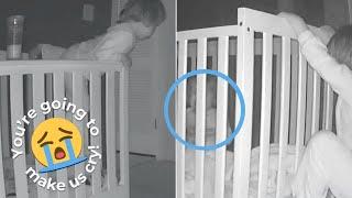 Boy Escapes Crib To Comfort Crying Little Brother Back To Sleep