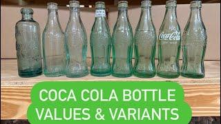 How much are old Coca Cola Coke Bottles Worth / Values & Variants Hutchinson Straight Side 1915