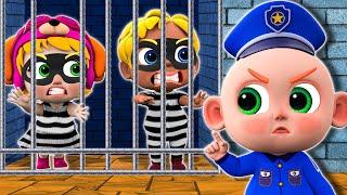 Baby Police Officer Chase Thief - Five Little Thieves + More Funny Kids Songs & Nursery Rhymes