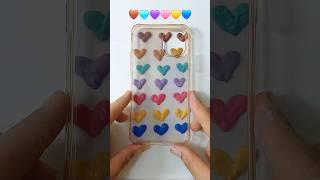 Satisfying Phone case Painting with Heart emoji ||#art #drawing #shorts #heart