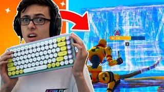 I Played Fortnite BUT with The Weirdest Keyboard Ever...
