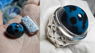 HOW TO MAKE A HANDMADE HANDMADE SILVER RING CARVED HOLLOW WITH BACAN GEMS by sukbe