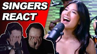 Singers React to Gigi de Lana (GG Vibes) - Through the fire x Piano in the dark | Reaction