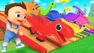 Learn Dinosaur Names with Wooden Tumbling Toys | Fun and 3D Educational Video for Kids Cartoons