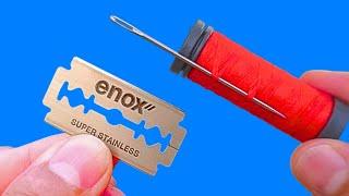 Seamstresses have been hiding this for years! Insert a blade into the needle and be amazed