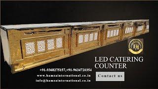 catering counter LED counter buffet counter mocktail counter fruit chat counter stall golden counter