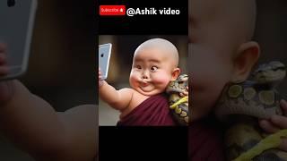 Little baby so cute #viral #shorts #cute baby #littel monk #for you #trending