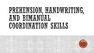 Prehension, Handwriting, and Bimanual Coordination Skills