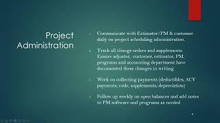 Project Coordinator Training