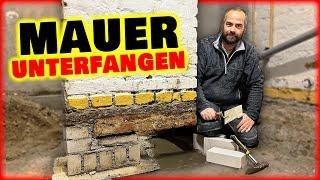 Unterfangung Mauerwerk & Vorsatzschalen betonieren! | Home Build Solution