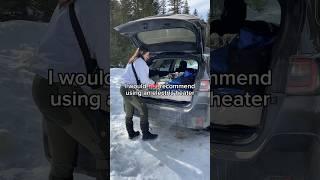 How to stay warm car camping -10c/14f temperatures with a portable power station