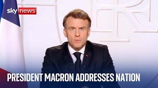 Emmanuel Macron warns of 'Russian threat' in televised address