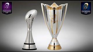 Champions Cup & Challenge Cup trophies