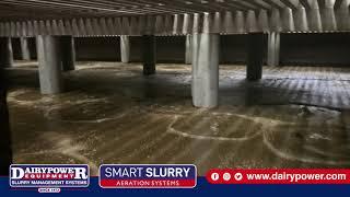 SLURRY AERATION - DAIRYPOWER SMART SLURRY AERATION SYSTEM working in a large slurry tank