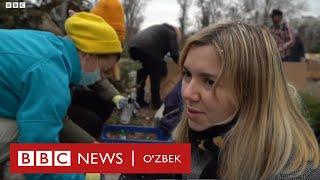 Украина аёллари Россия ҳарбийларини қандай кутиб олишмоқда? BBC News O'zbek