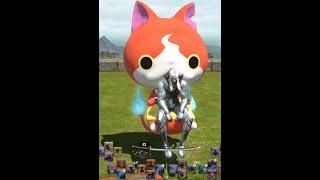 FFXIV 2020 Yo-kai Watch event. Jibanyan Mount, All 17 weapons and all 17 Minions.